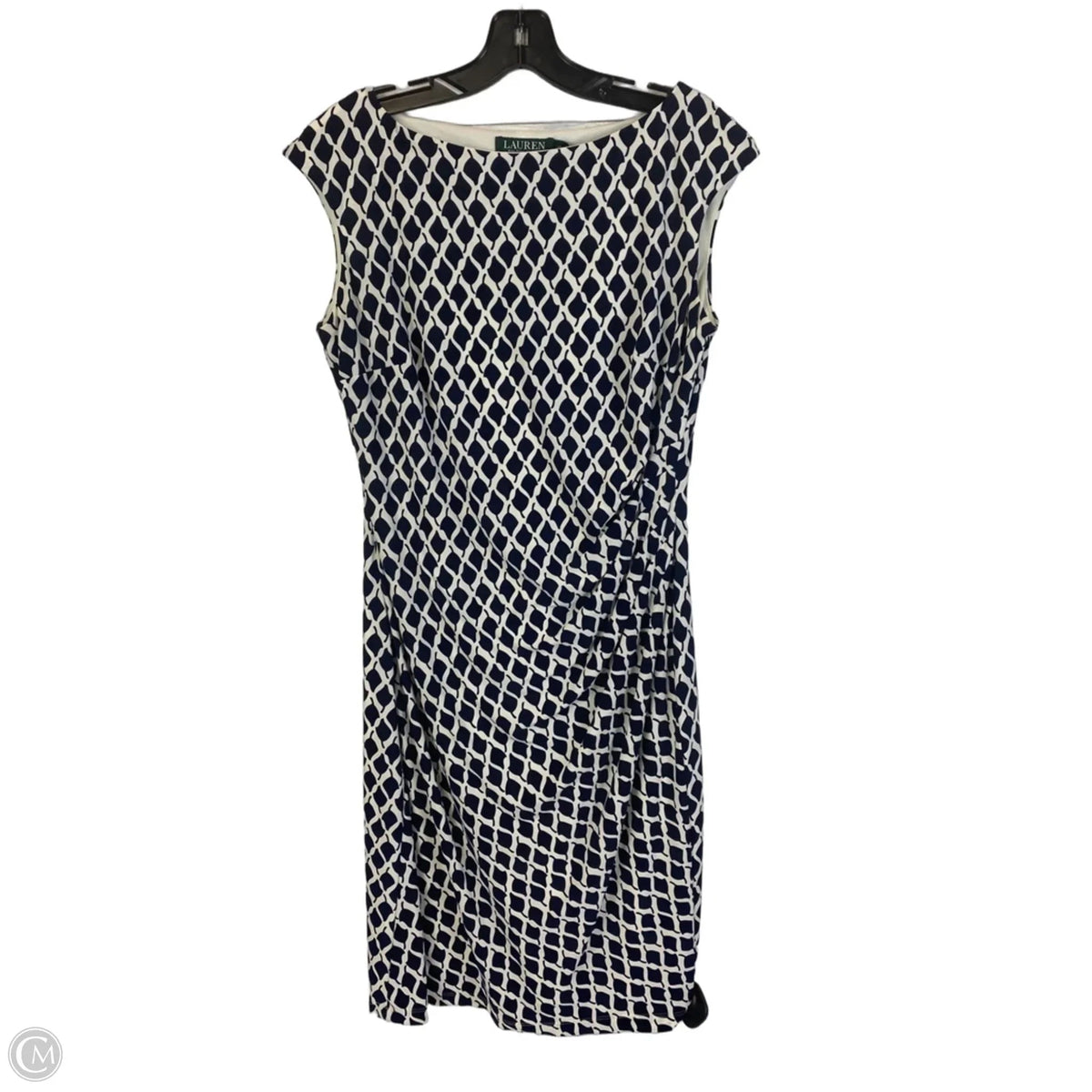 Dress Work By Lauren By Ralph Lauren In Black & White, Size: 10