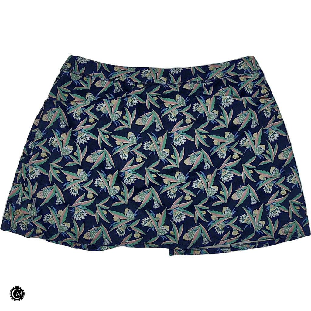 Athletic Skort By Ralph Lauren In Blue & Green, Size: L