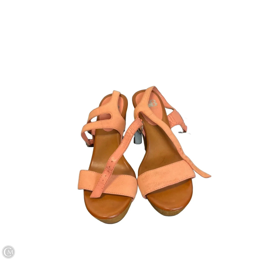 Sandals Heels Block By Gianni Bini In Pink, Size: 7