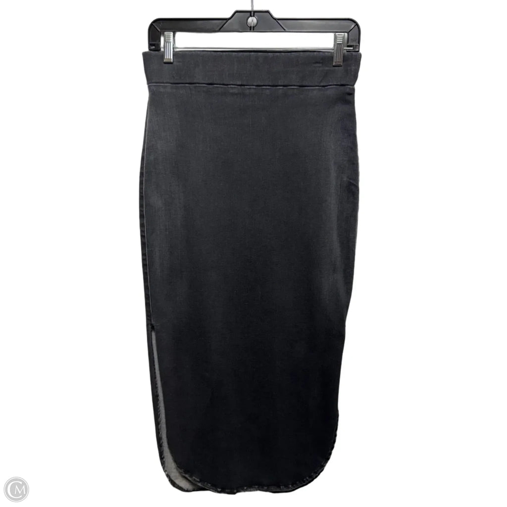 Skirt Midi By Frank And Eileen In Black Denim, Size: 6
