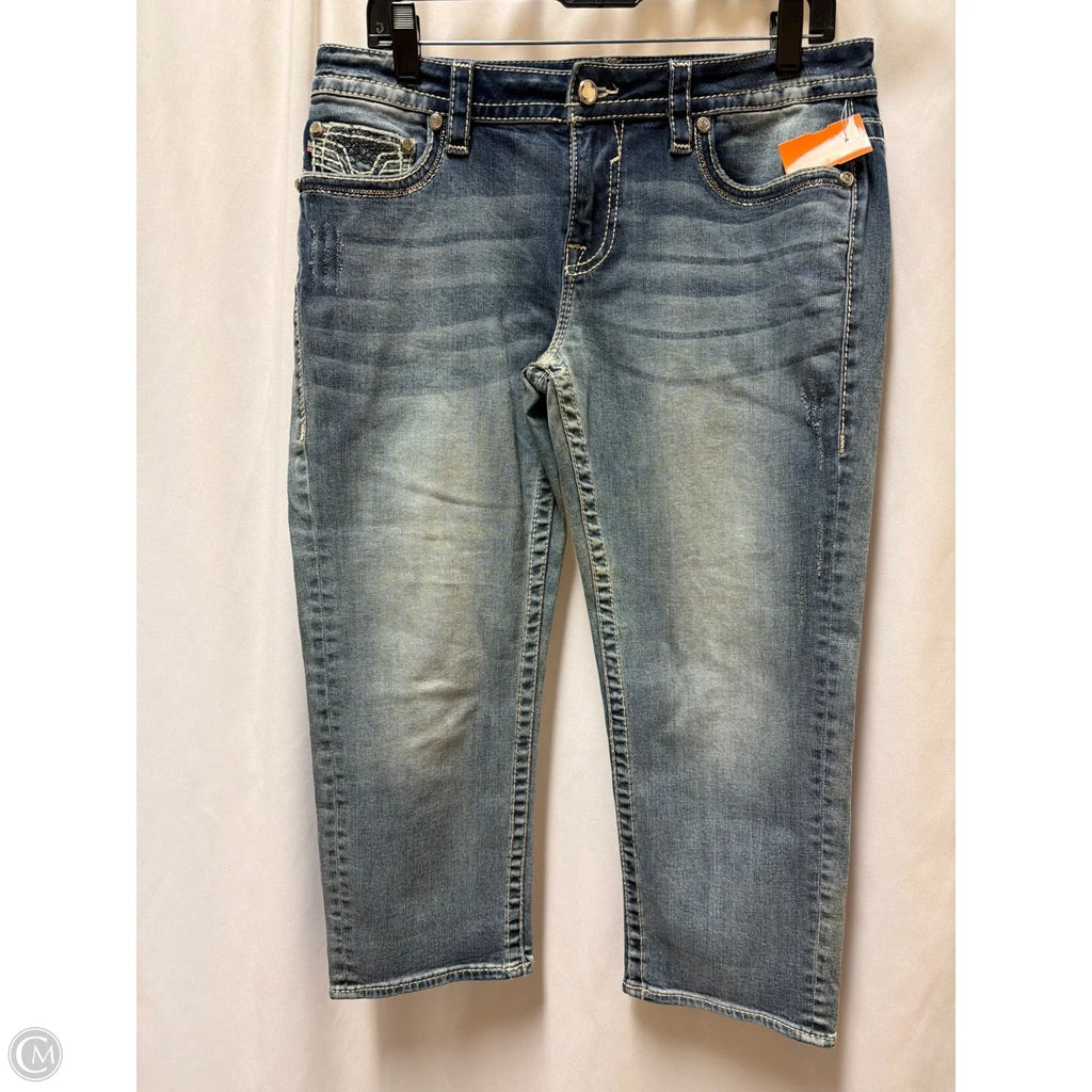 Capris By Vigoss In Blue Denim, Size: 10