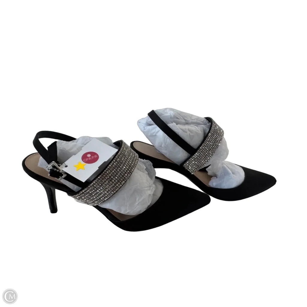 Shoes Heels Stiletto By Nina In Black & Silver, Size: 8