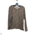 Top 3/4 Sleeve Basic By Croft And Barrow In Black & Tan, Size: Xl
