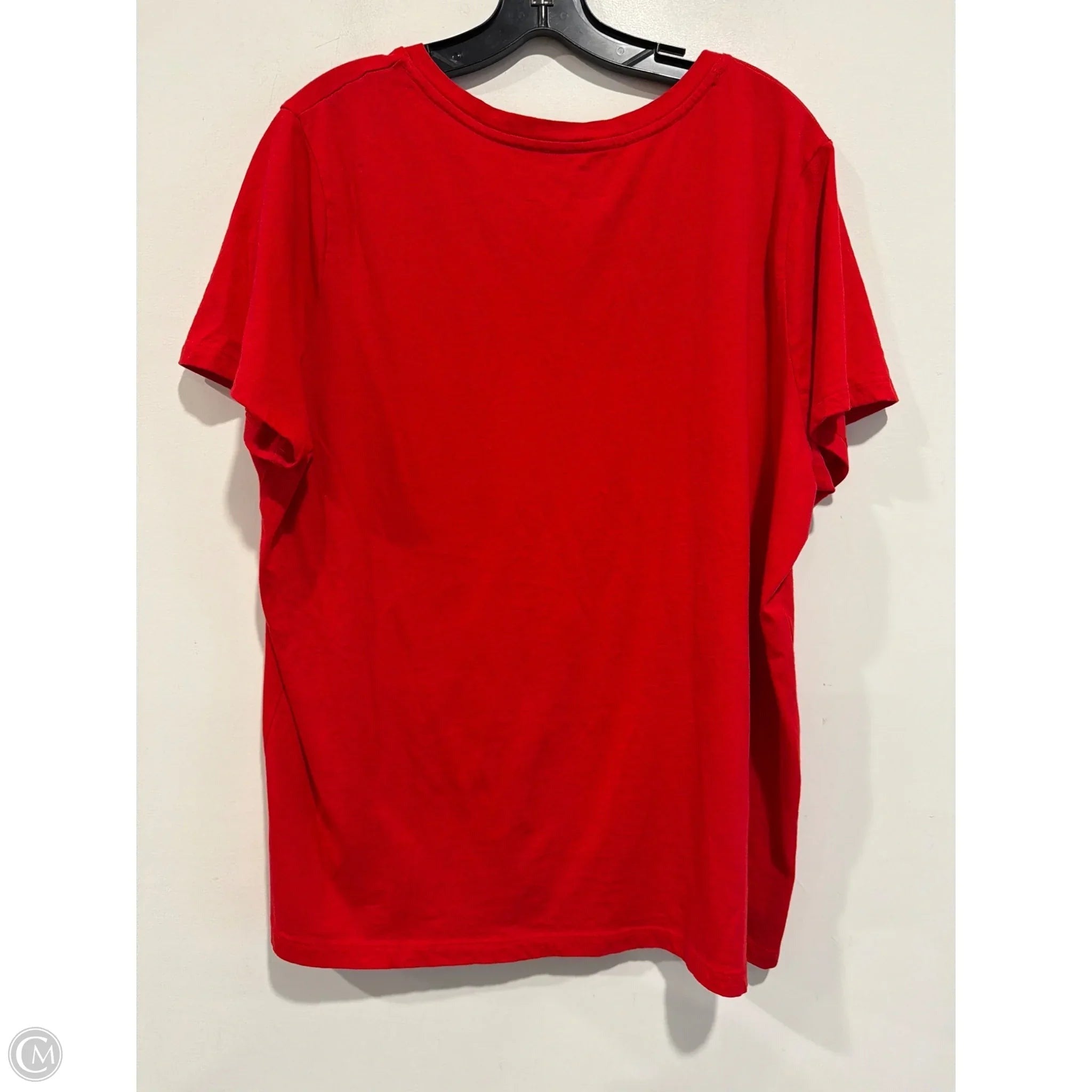 Top Short Sleeve By Time And Tru In Red, Size: 3x