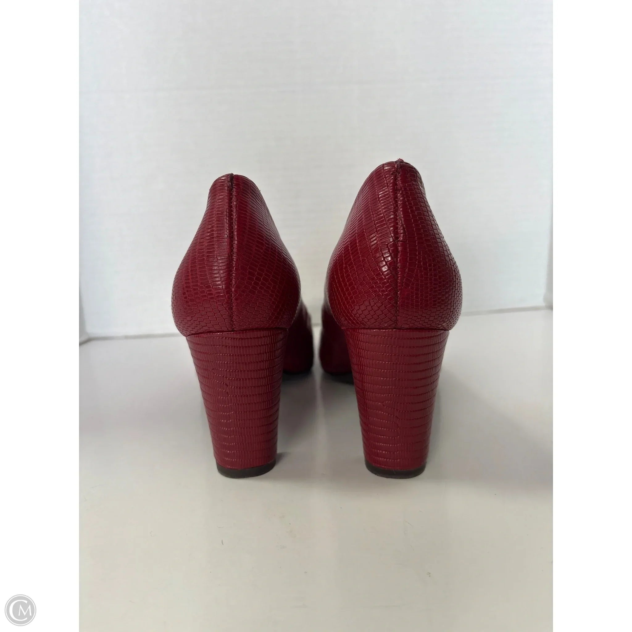 Shoes Heels Block By Nurture In Red, Size: 7.5