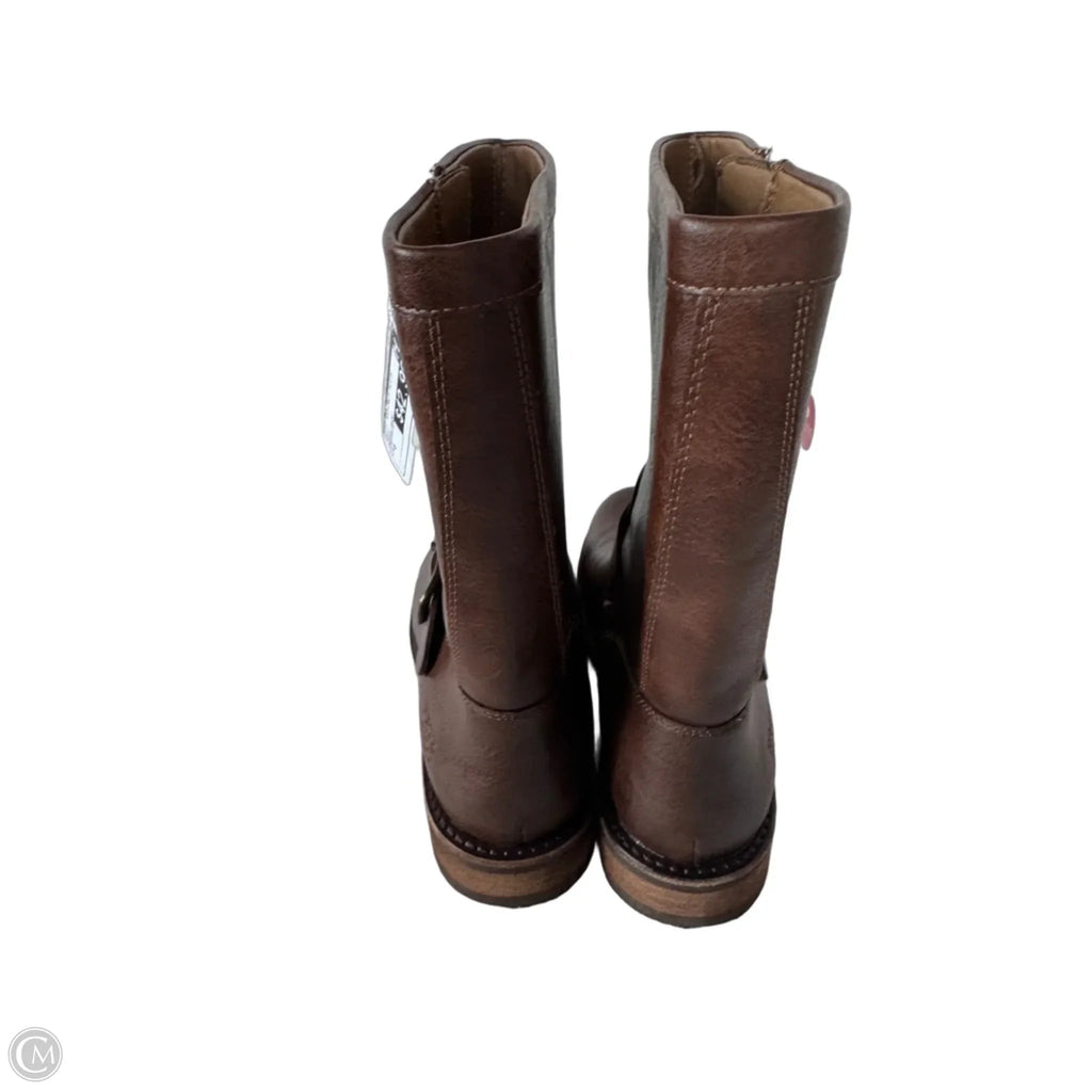 Boots Mid-calf Flats By Frye And Co In Brown, Size: 8