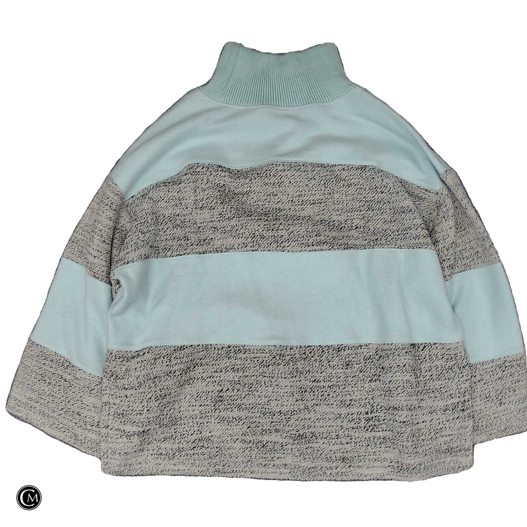 Sweatshirt Collar By Daily Practice By Anthropologie In Blue & Grey, Size: M