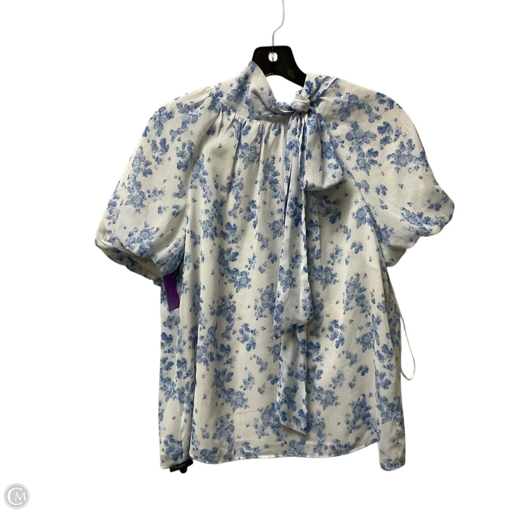 Top Short Sleeve By Cece In Blue, Size: M