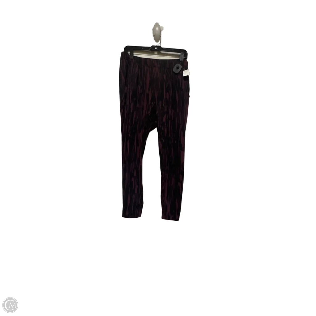 Athletic Pants By Lululemon In Black & Purple, Size: M