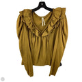 Top Long Sleeve By Anthropologie In Yellow, Size: Xs