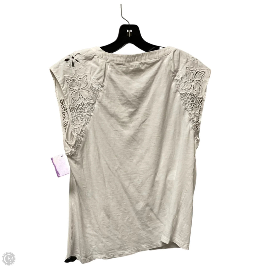 Top Short Sleeve By Talbots In White, Size: M