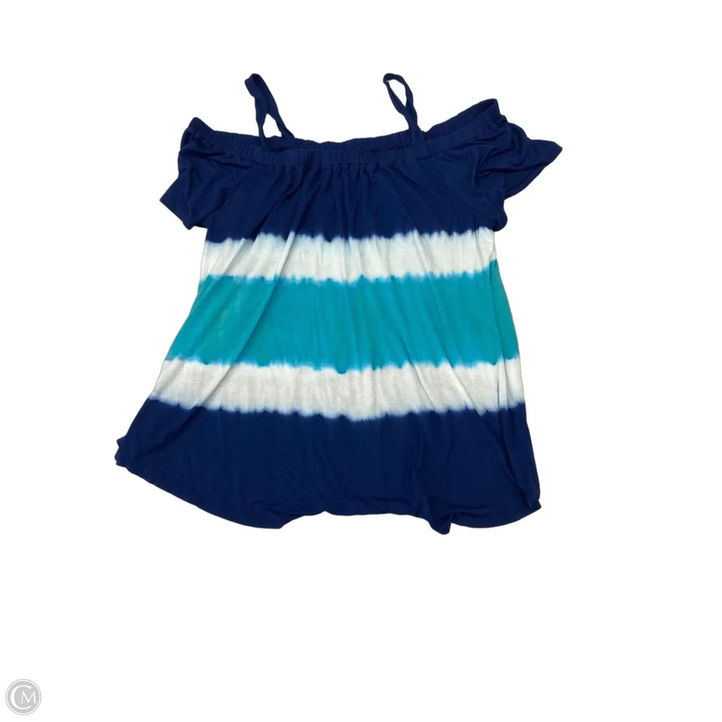 Top Short Sleeve By Lane Bryant In Blue, Size: 2x