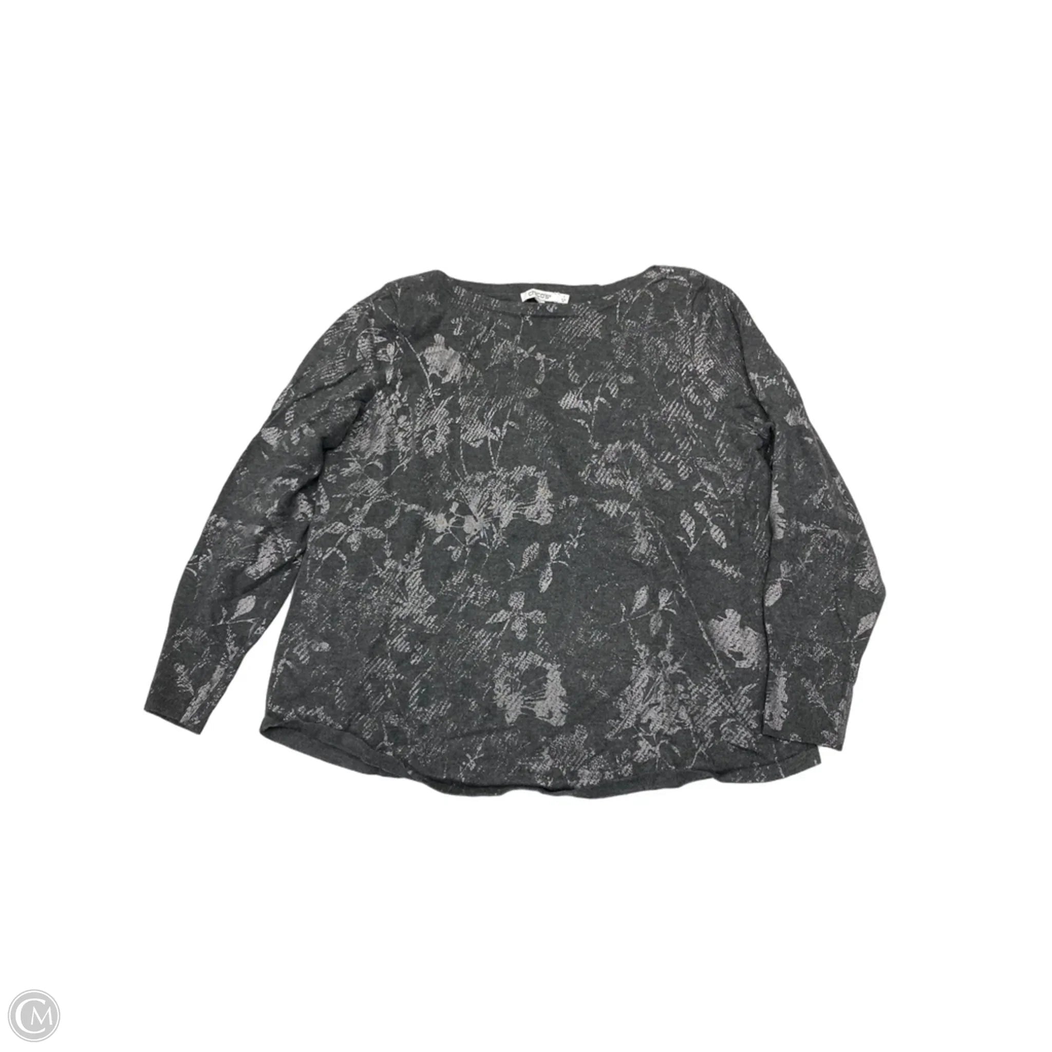 Top Long Sleeve By Chicos In Floral Print, Size: M