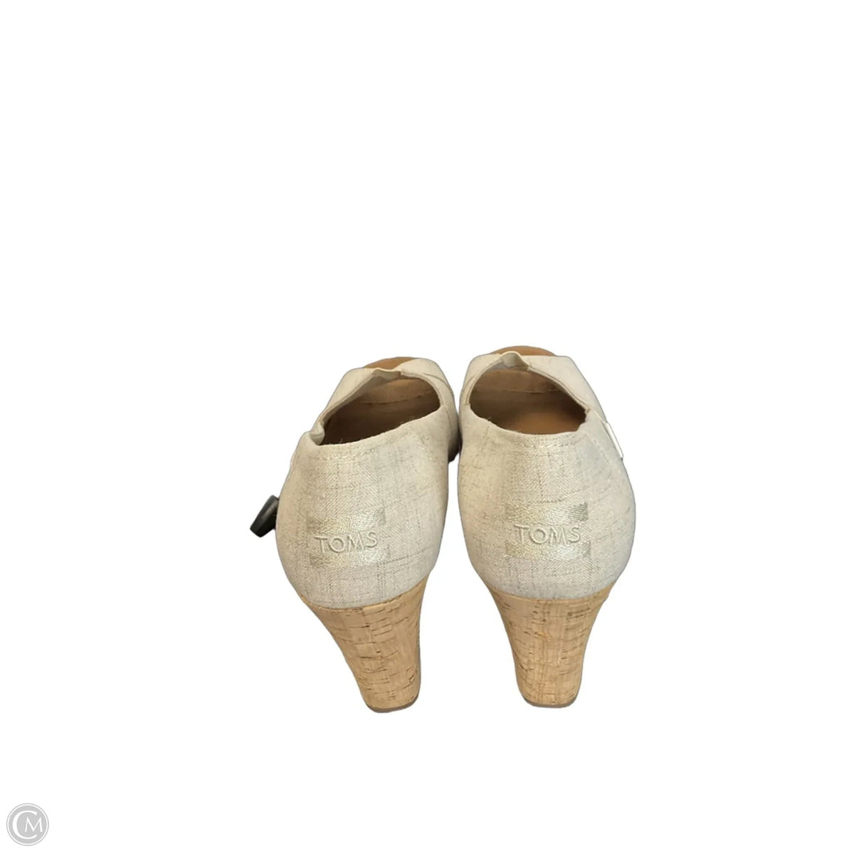 Sandals Heels Wedge By Toms In Cream, Size: 11