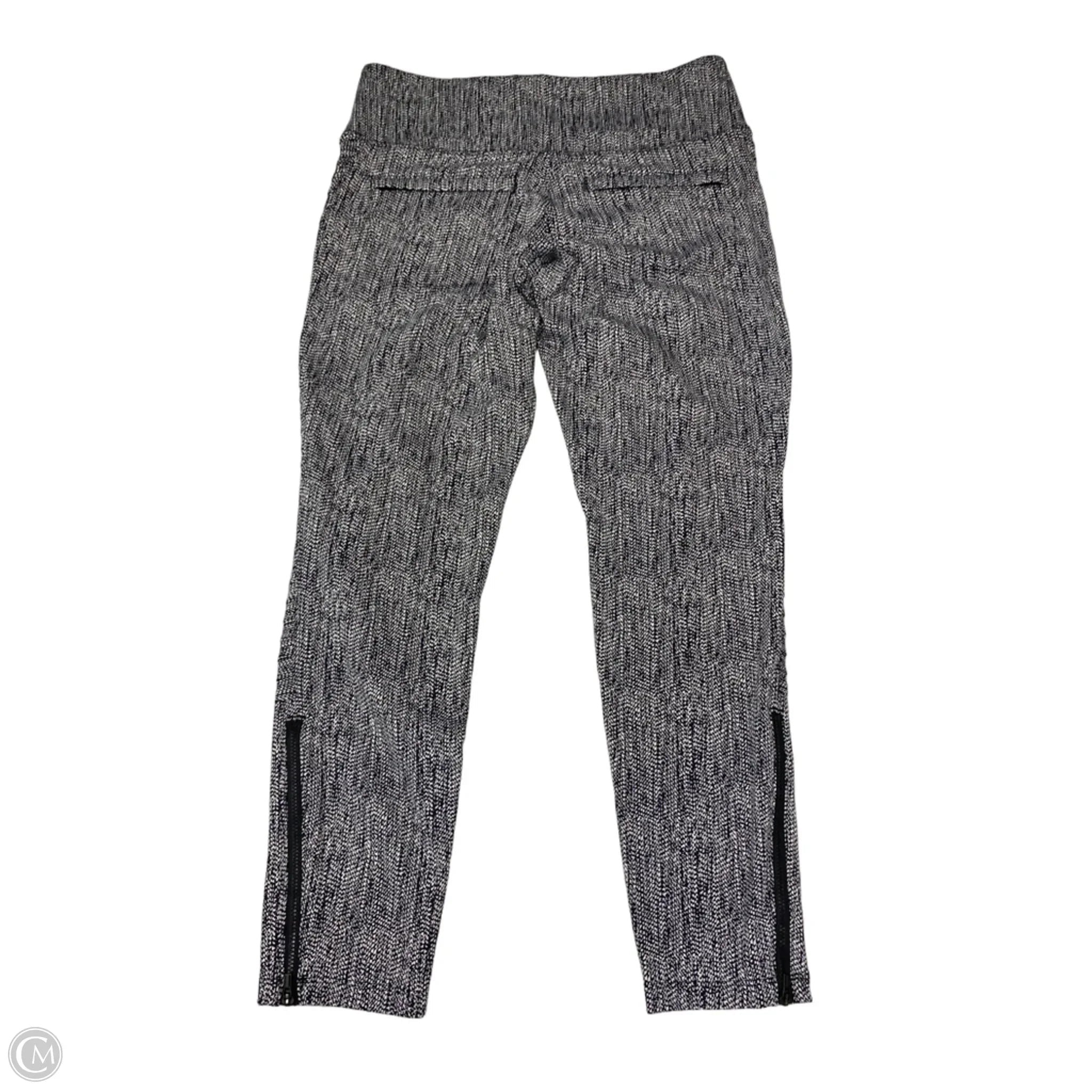 Athletic Leggings By Athleta In Black & White, Size: L
