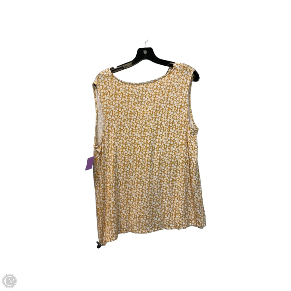 Top Sleeveless Basic By Croft And Barrow In Yellow, Size: Xl