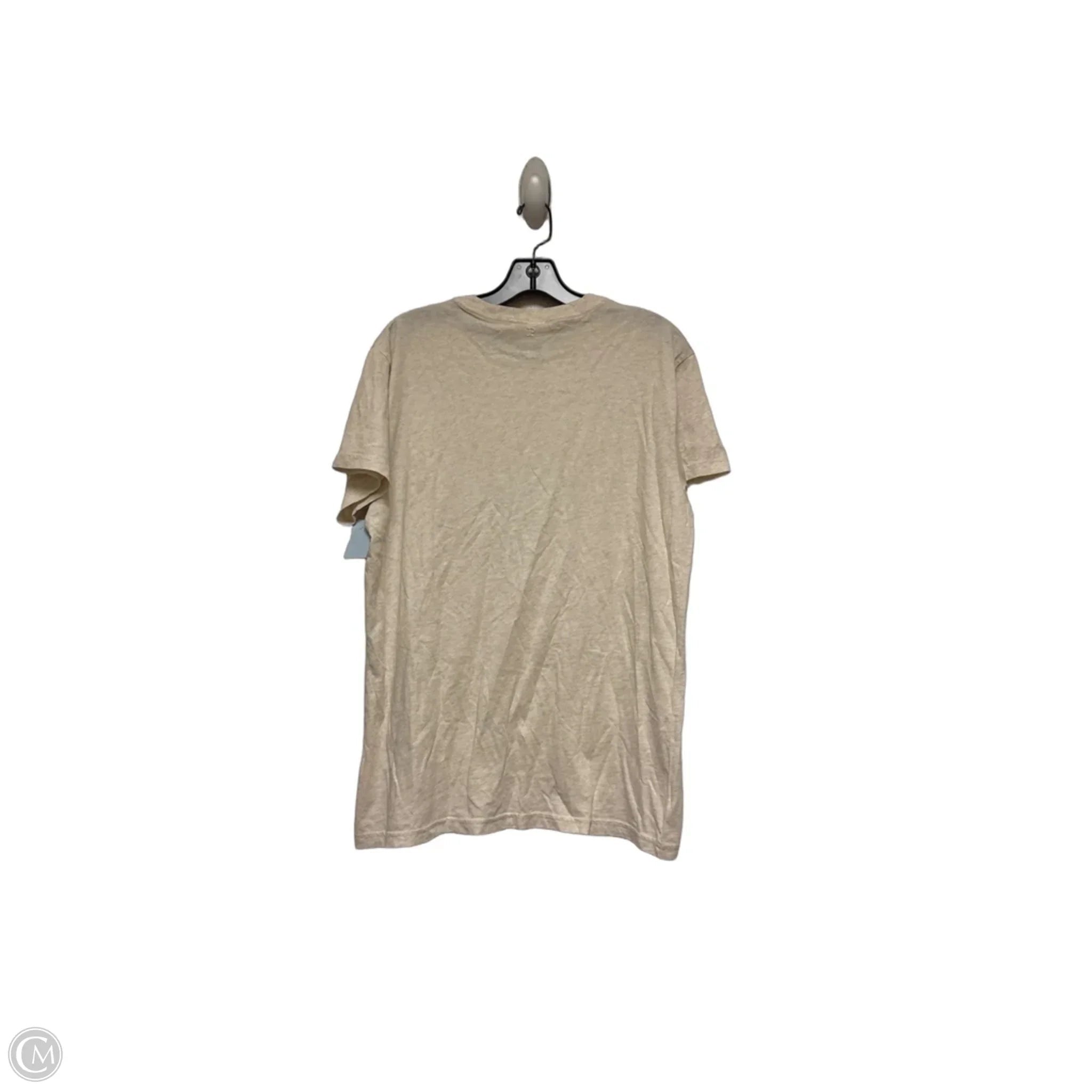 Top Short Sleeve Basic By Pink In Tan, Size: Xs