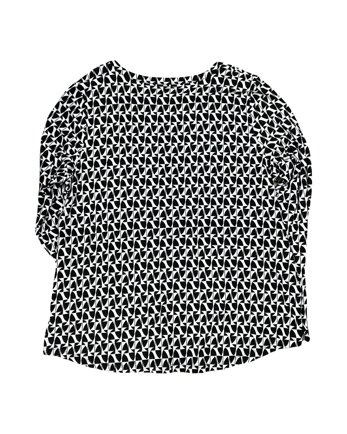 Top Ls By Liz Claiborne In Black & White, Size:Xl