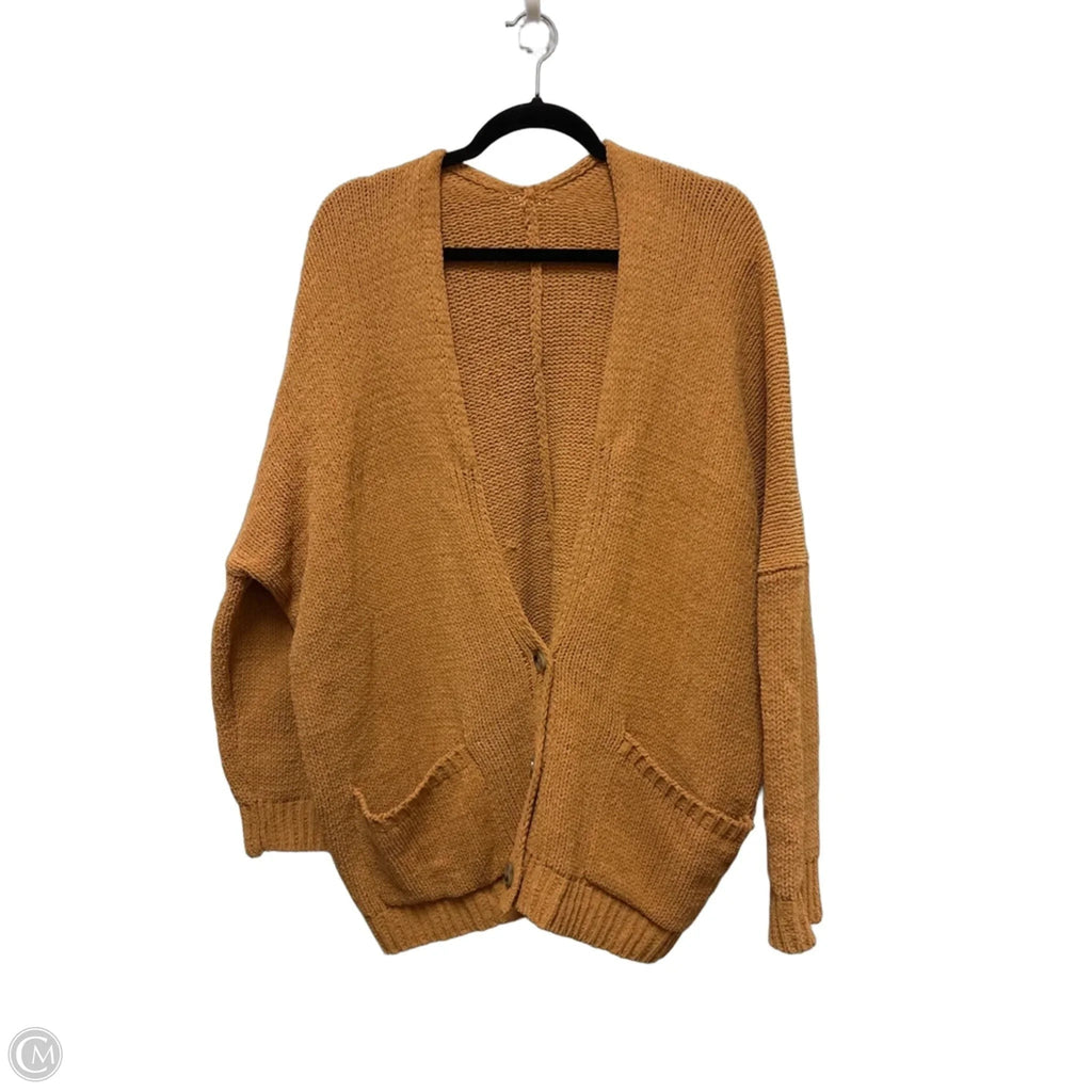 Sweater Cardigan By Clothes Mentor In Yellow, Size: L