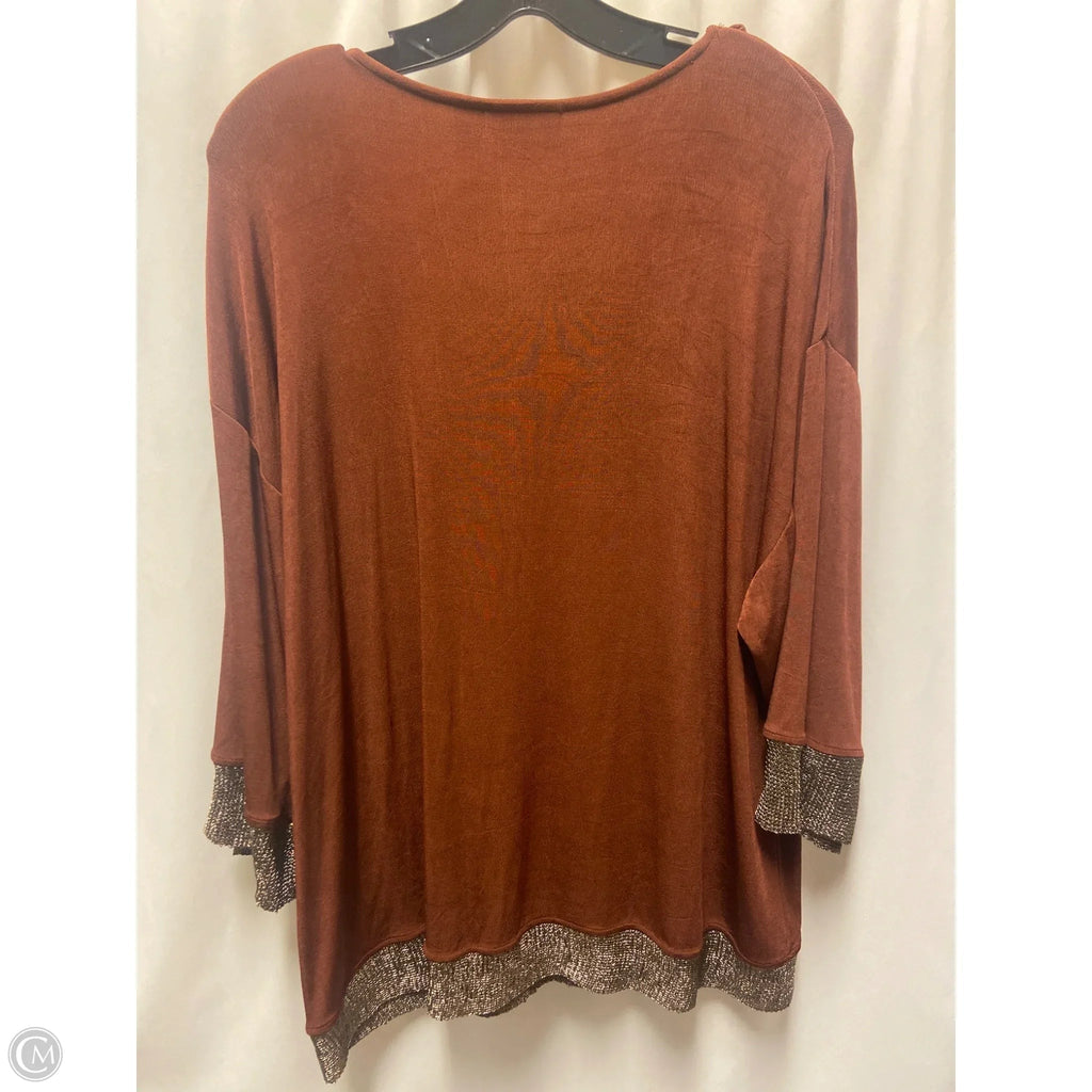 Top Long Sleeve By Chicos In Copper, Size: 3x