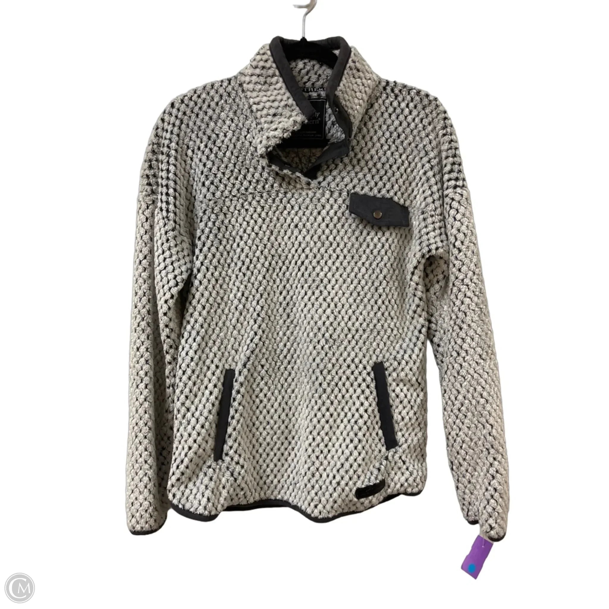 Sweater By Simply Southern In Grey, Size: S