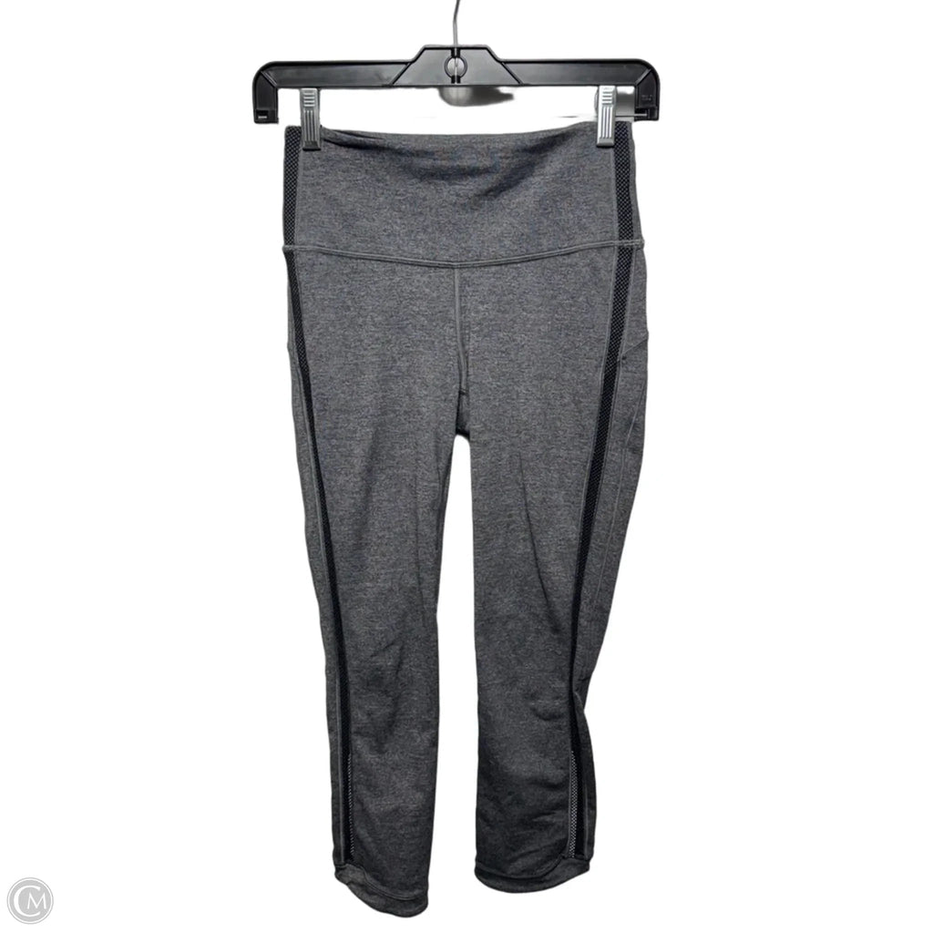 Athletic Capri Leggings By Lululemon In Grey, Size: 4