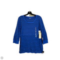 Top 3/4 Sleeve By Jones New York In Striped Pattern, Size: L