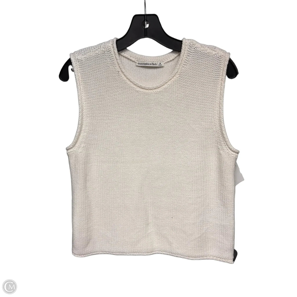 Top Sleeveless By Abercrombie And Fitch In Cream, Size: M