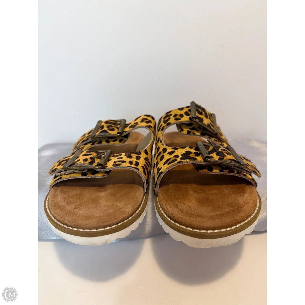 Sandals Flats By Diba In Animal Print, Size: 8.5