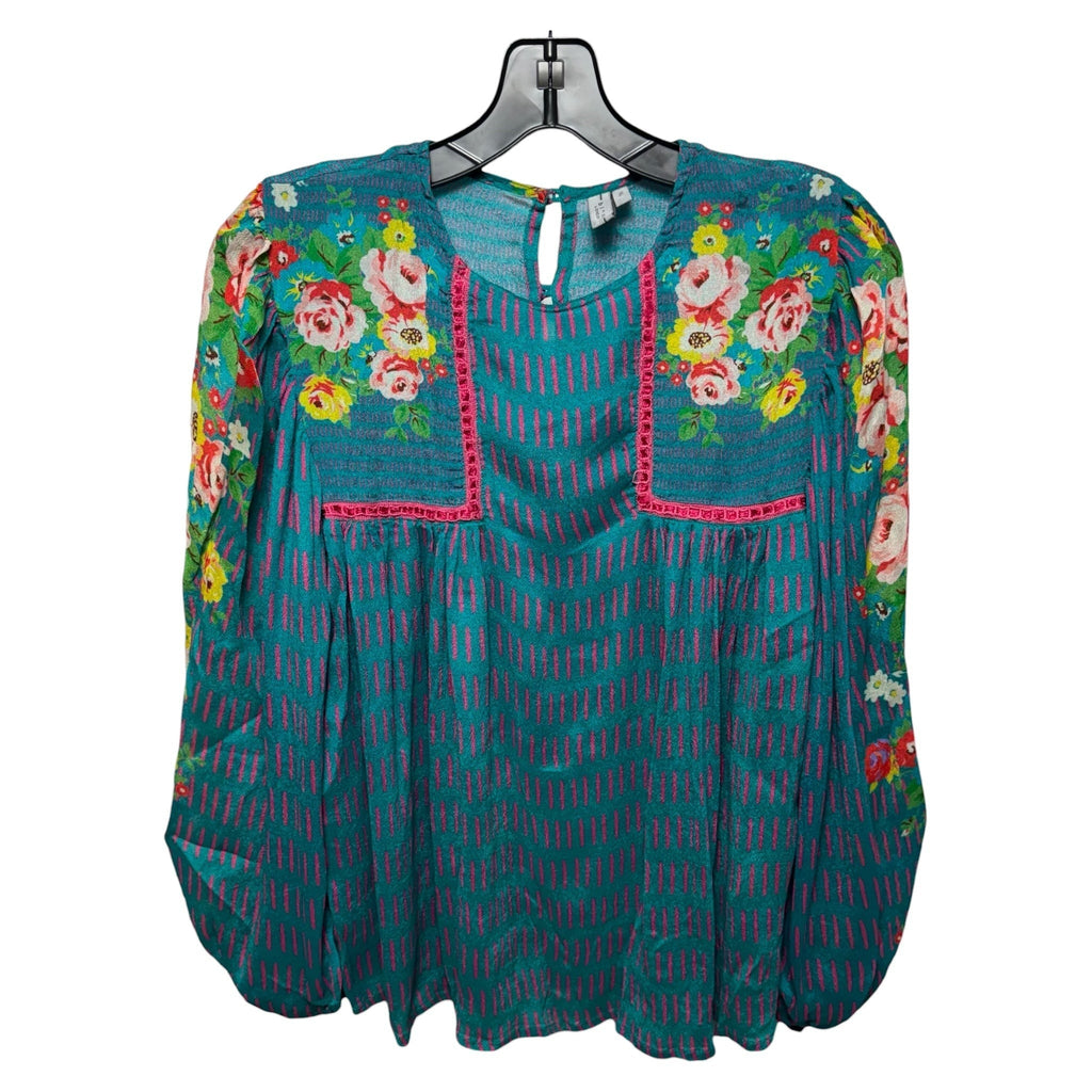 Top Long Sleeve By Blank London In Floral Print, Size: S