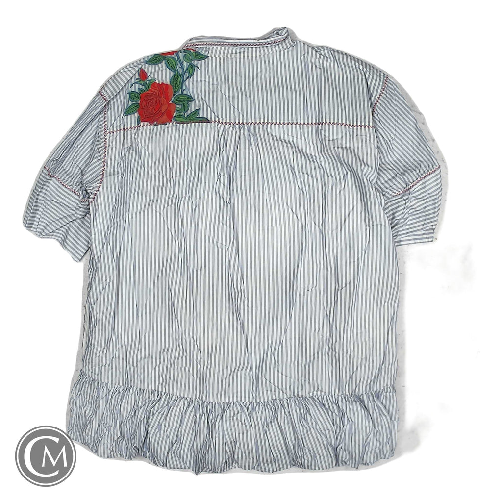 Dress Casual Short By Maeve In Blue & Red & White, Size: 2x