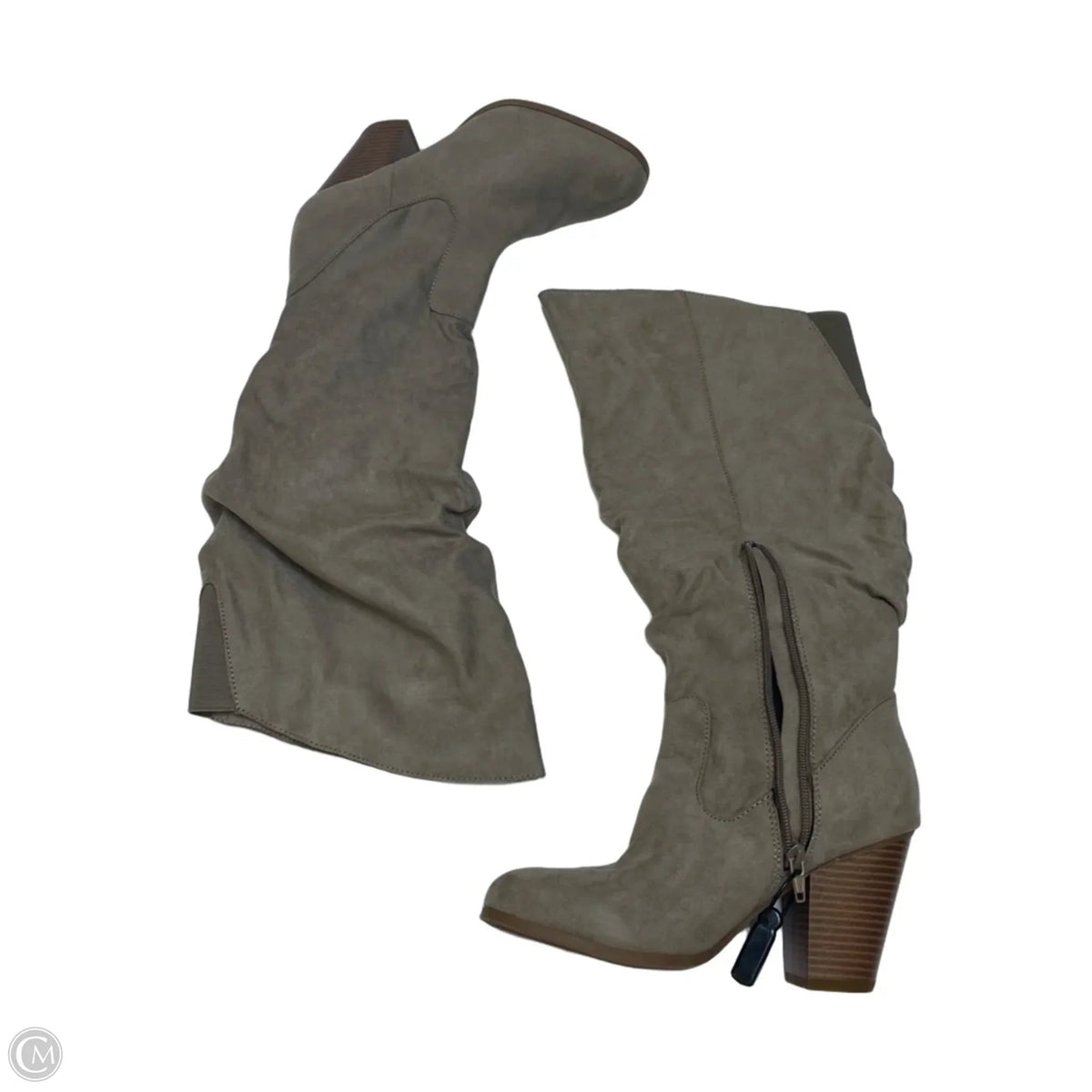 Boots Knee Flats By Rampage In Grey, Size: 8