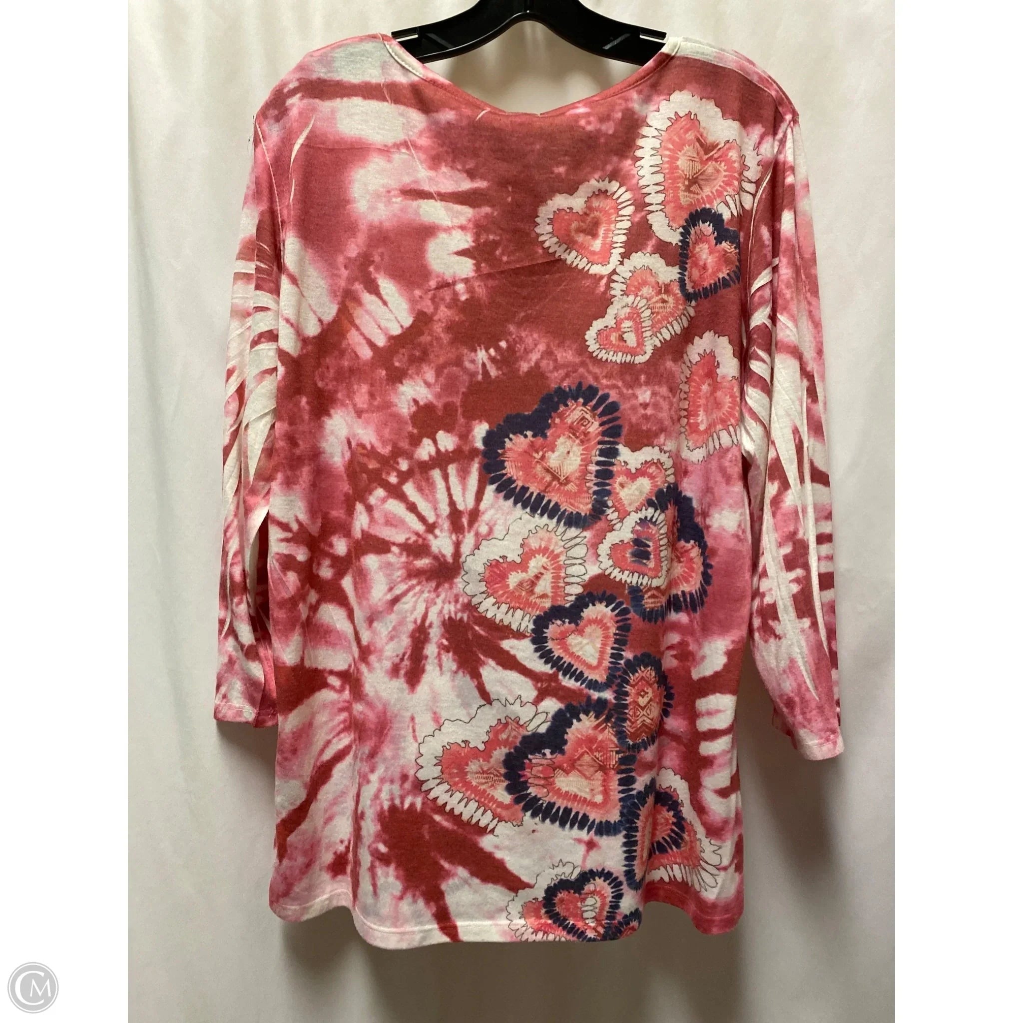 Top Long Sleeve By Reba In Pink, Size: Xl