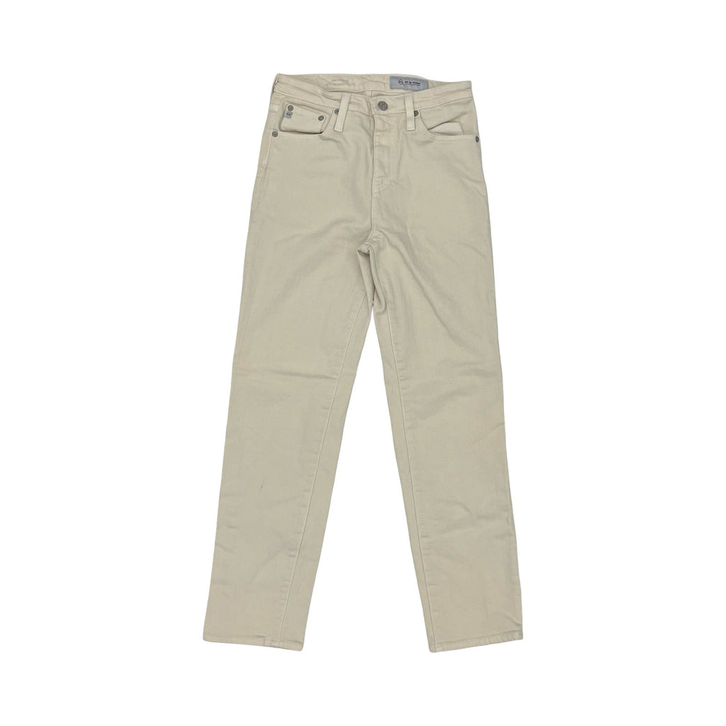 Jeans Skinny By Ag Jeans In Cream Denim, Size:4