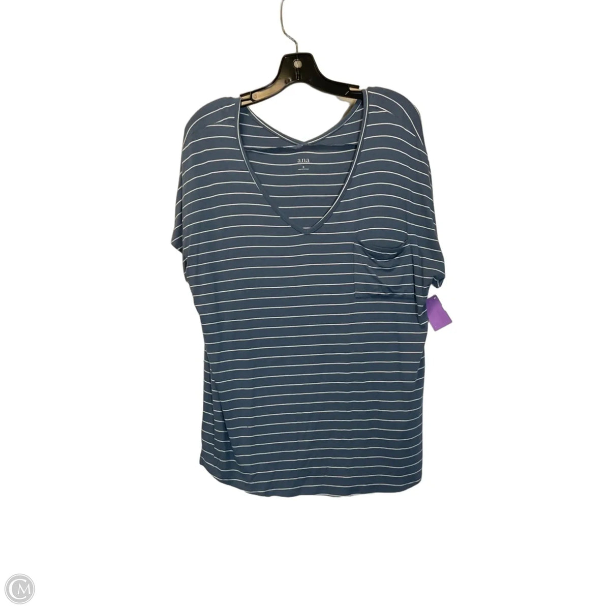 Top Short Sleeve Basic By Ana In Striped Pattern, Size: S