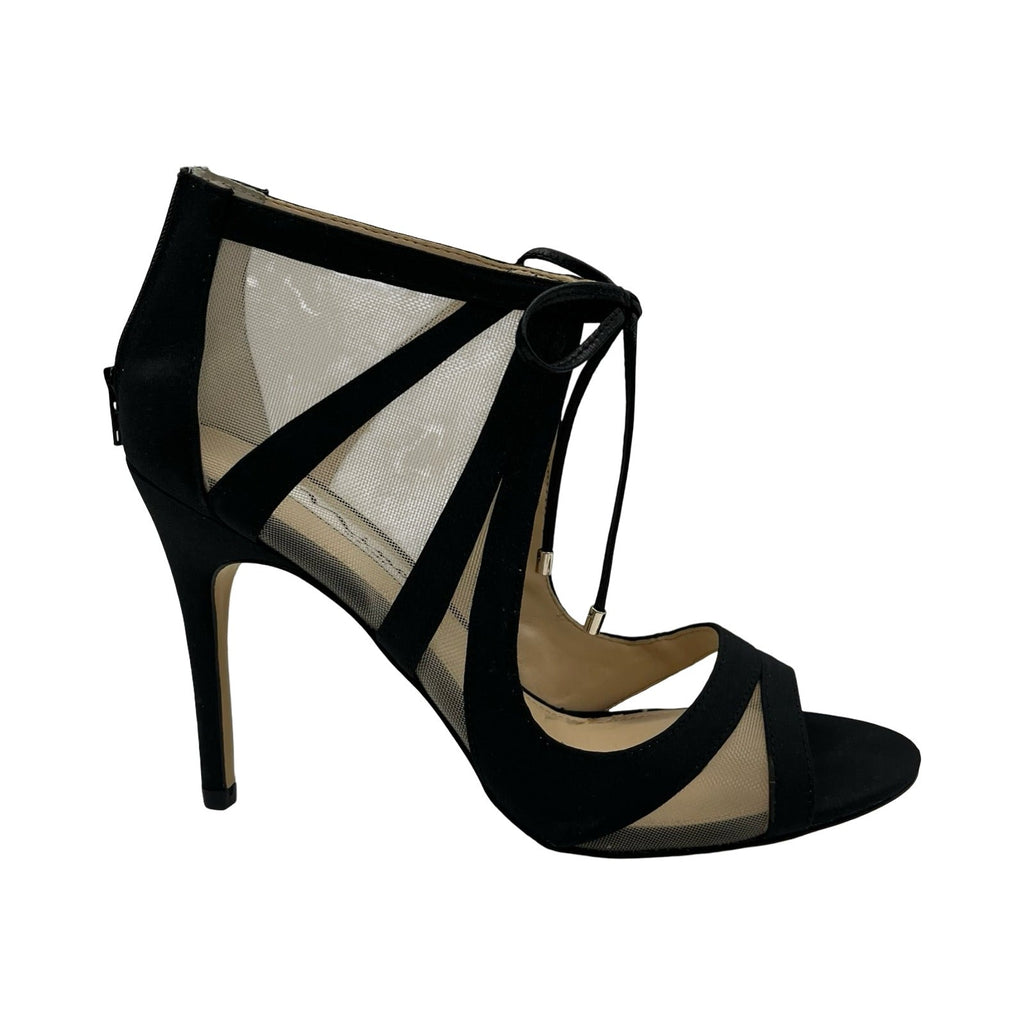 Sandals Heels Stiletto By Nina In Black, Size:7.5