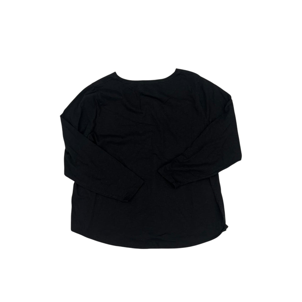 Top 3/4 Sleeve By Lands End In Black, Size:3X