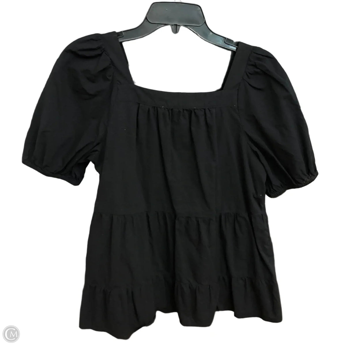 Top Short Sleeve By Loft In Black, Size: S