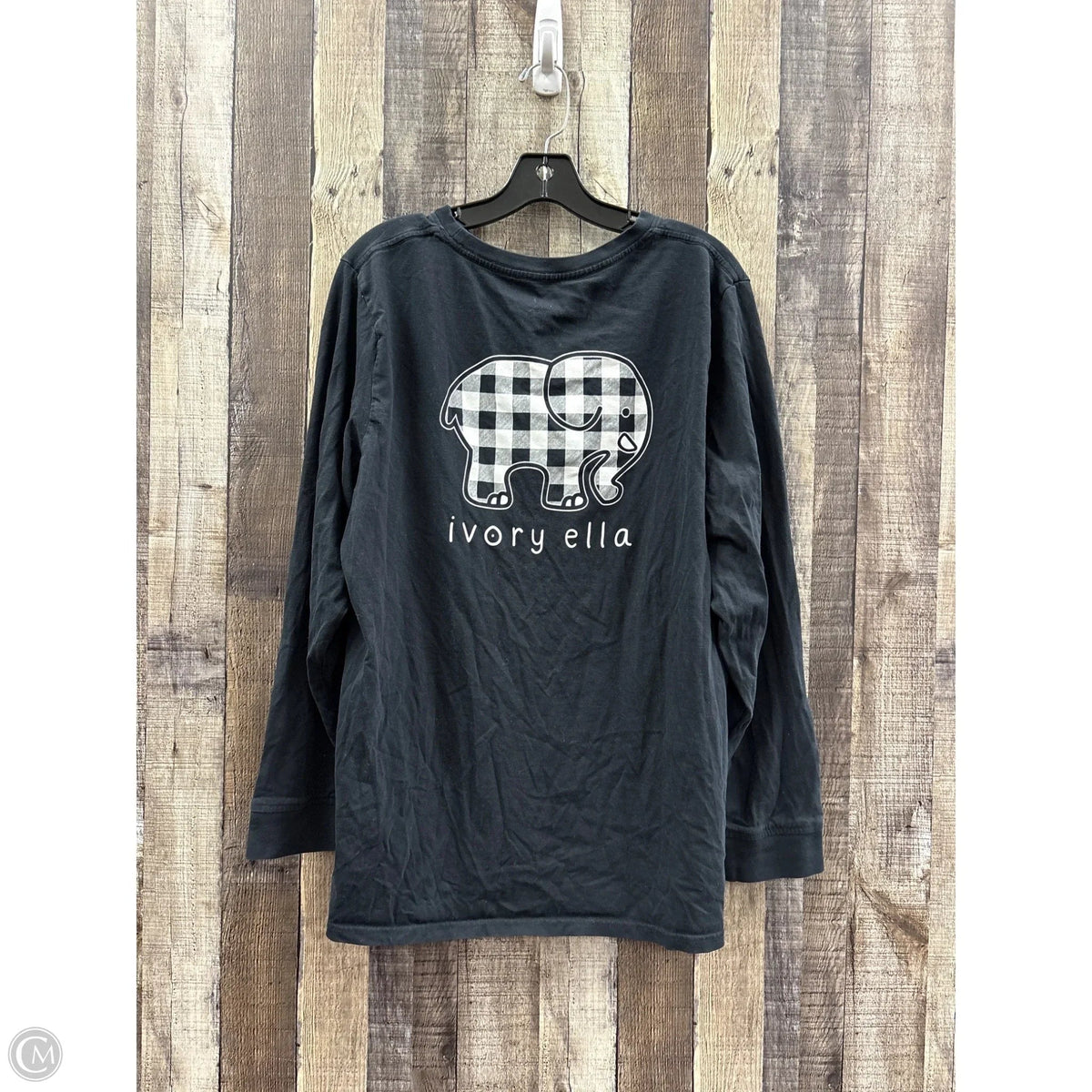 Top Long Sleeve By Ivory Ella In Black, Size: Xxl