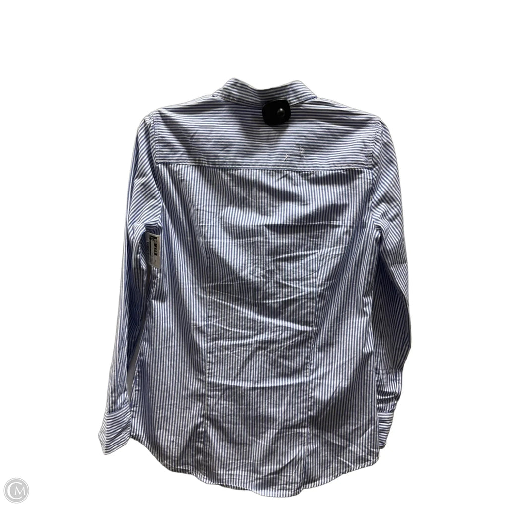Blouse Long Sleeve By J. Crew In Striped Pattern, Size: Xs