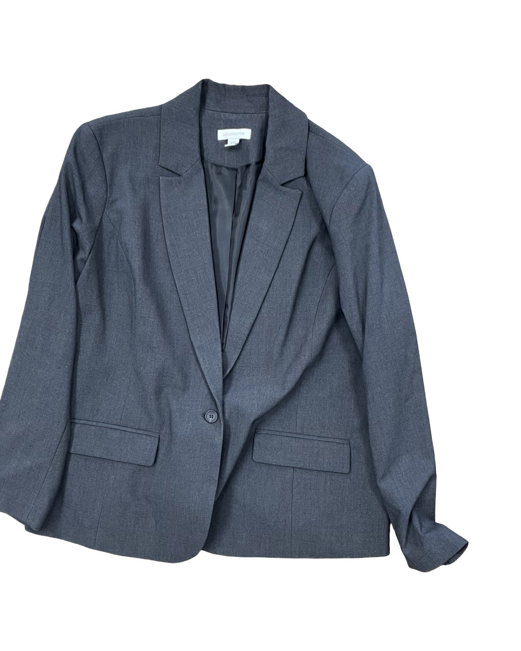 Blazer By Liz Claiborne In Grey, Size:3X