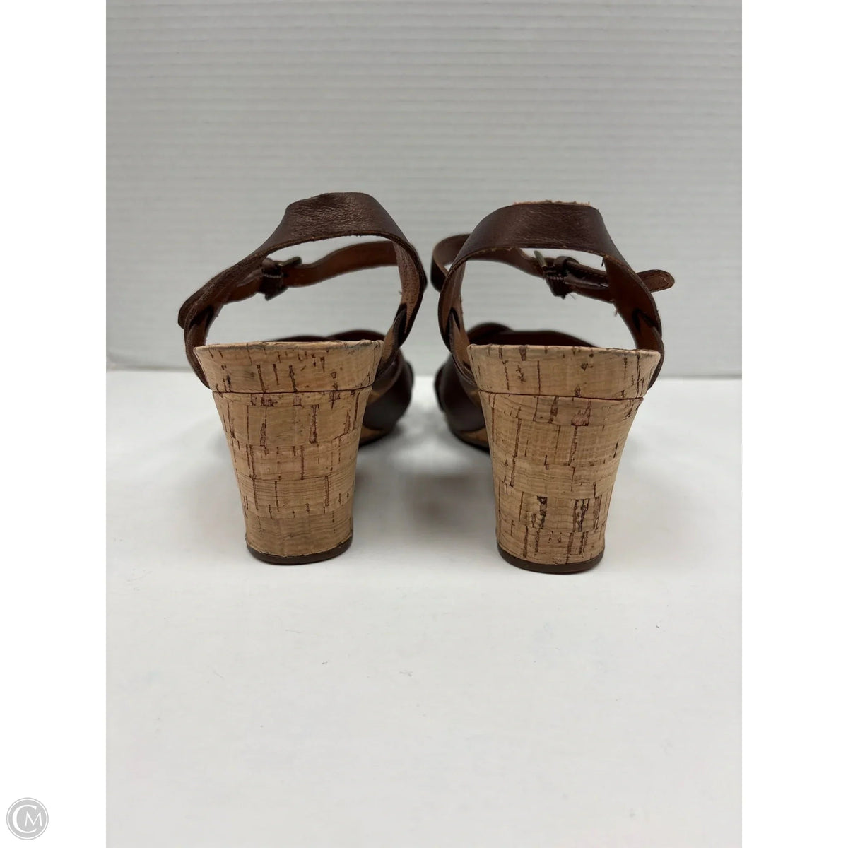 Sandals Heels Block By Clarks In Brown, Size: 7