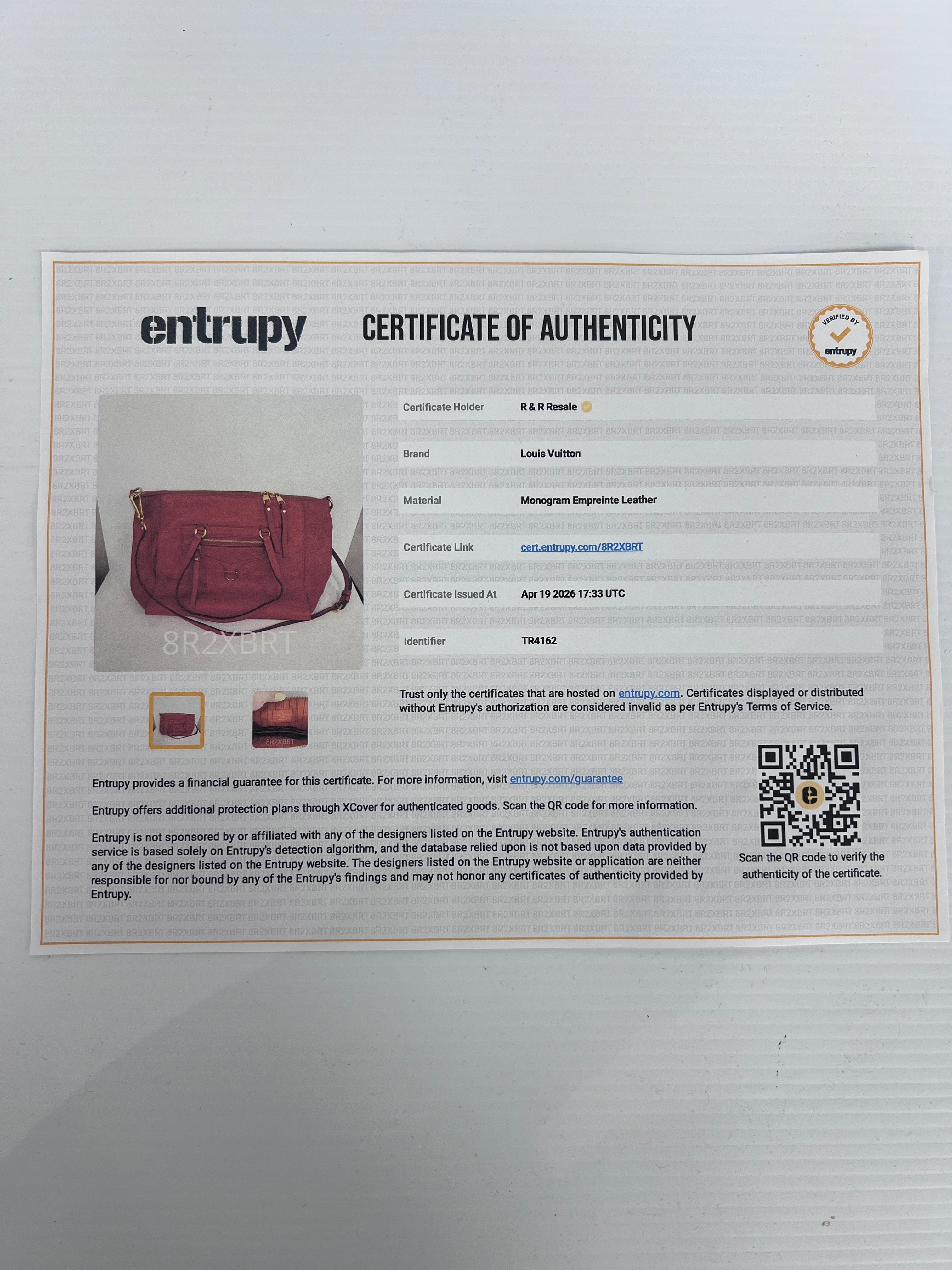 Lumineuse Cherry Monogram Handbag By Louis Vuitton, Size: Large