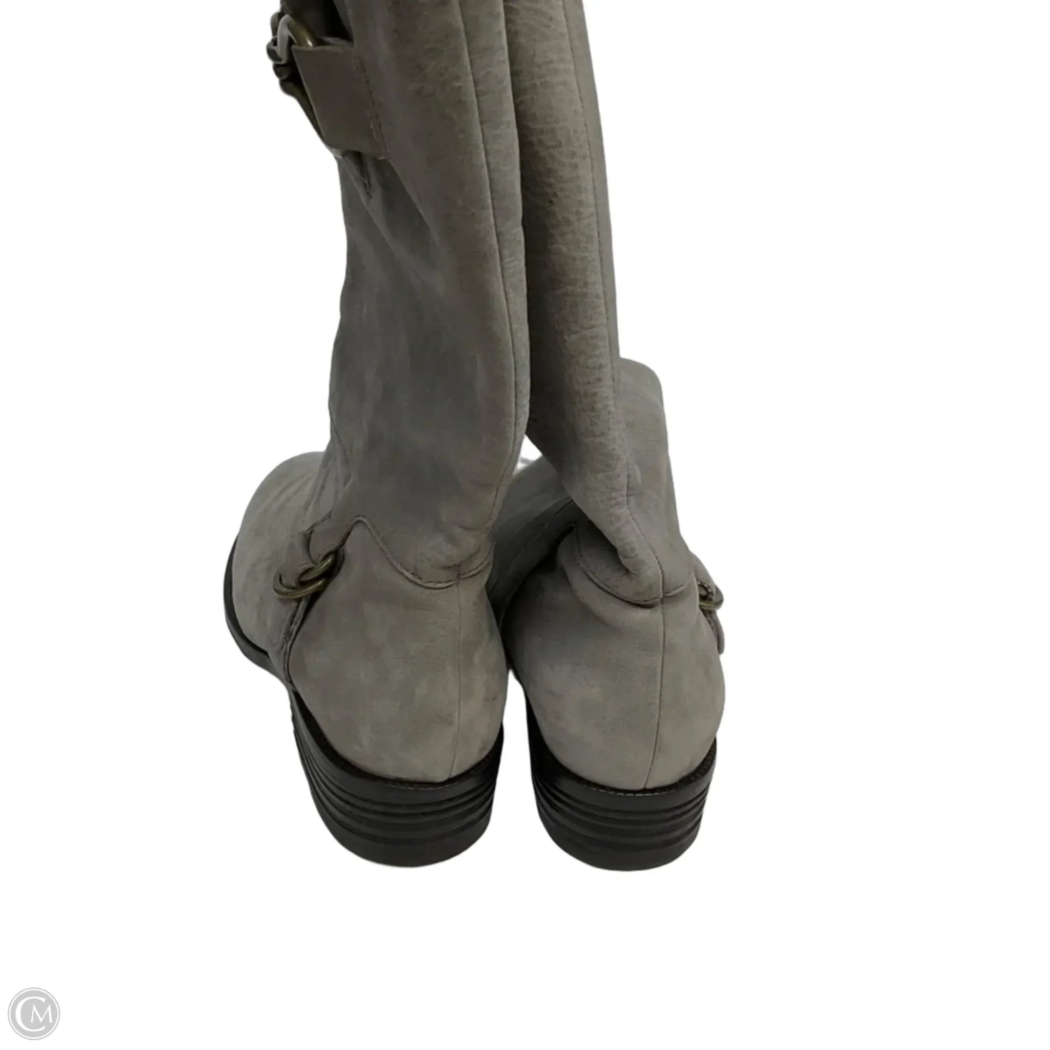 Boots Mid-calf Heels By Cole-haan In Grey, Size: 8