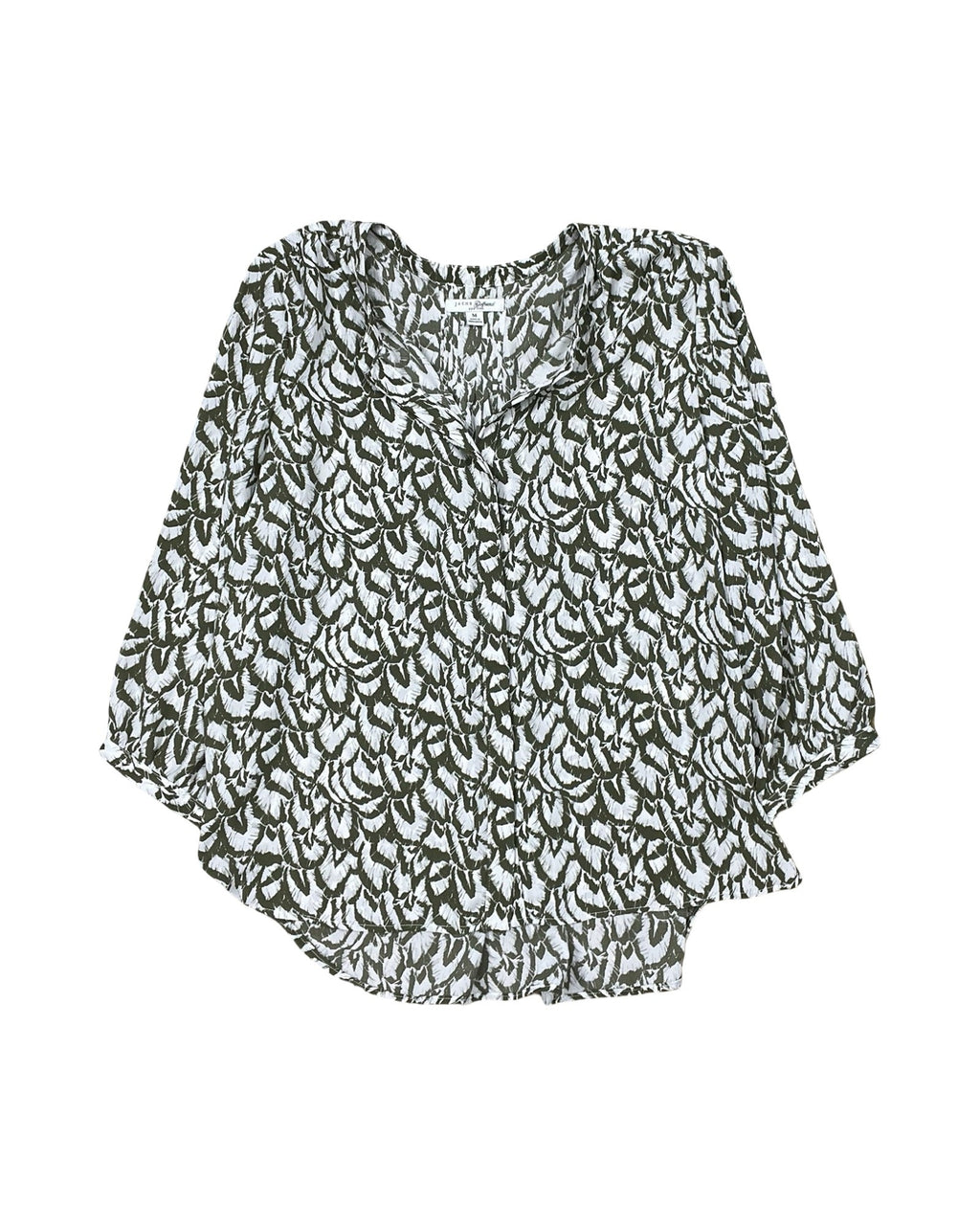 Top 3/4 Sleeve By Jachs Girlfirend In Green, Size:M