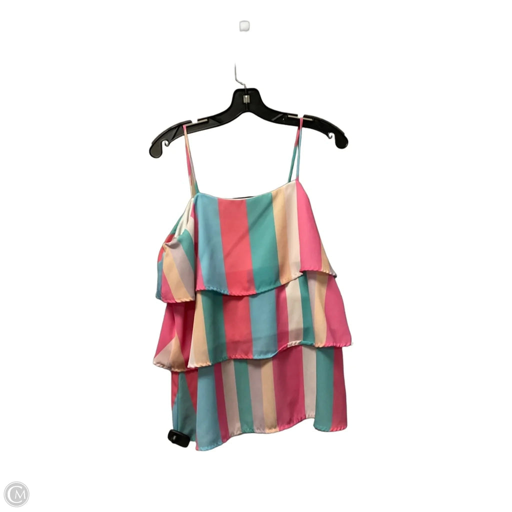Top Sleeveless By Almost Pink In Multi-colored