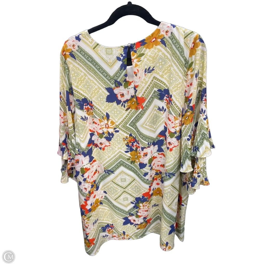 Dress Casual Short By Cato In Gold & Green, Size: Xl