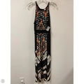 Dress Casual Maxi By Chicos In Black & Orange, Size: L