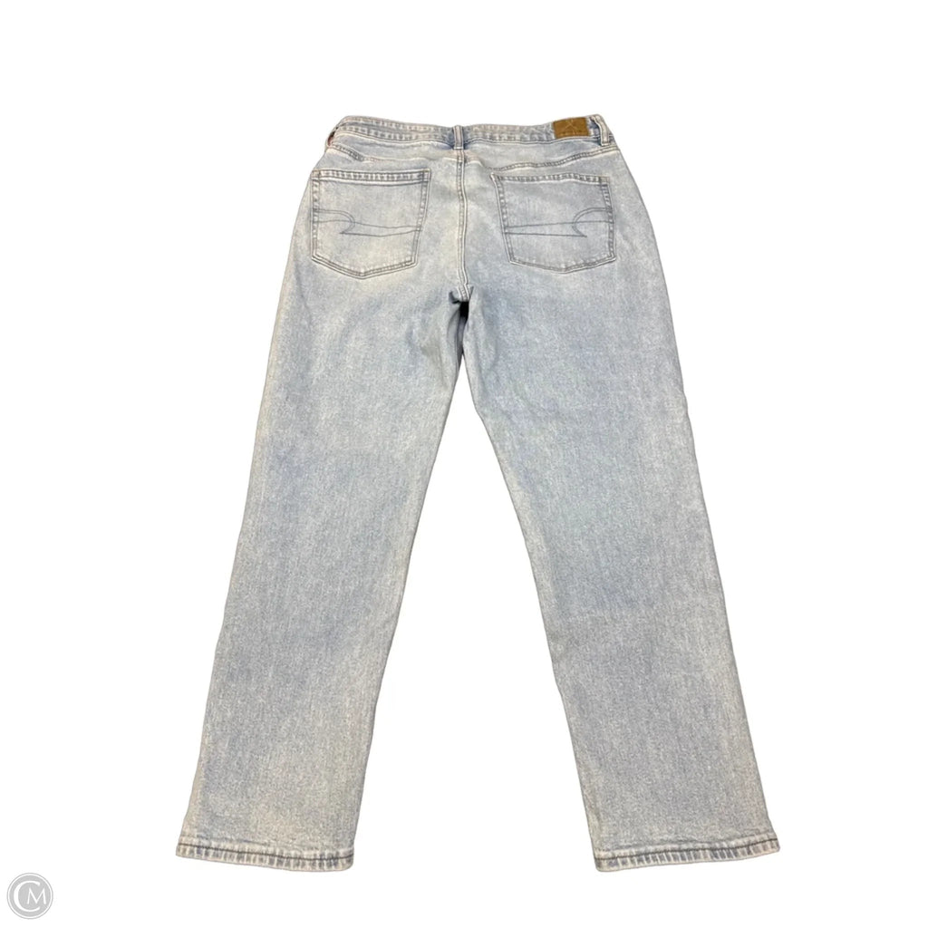 Jeans Straight By American Eagle In Blue Denim, Size: 12p