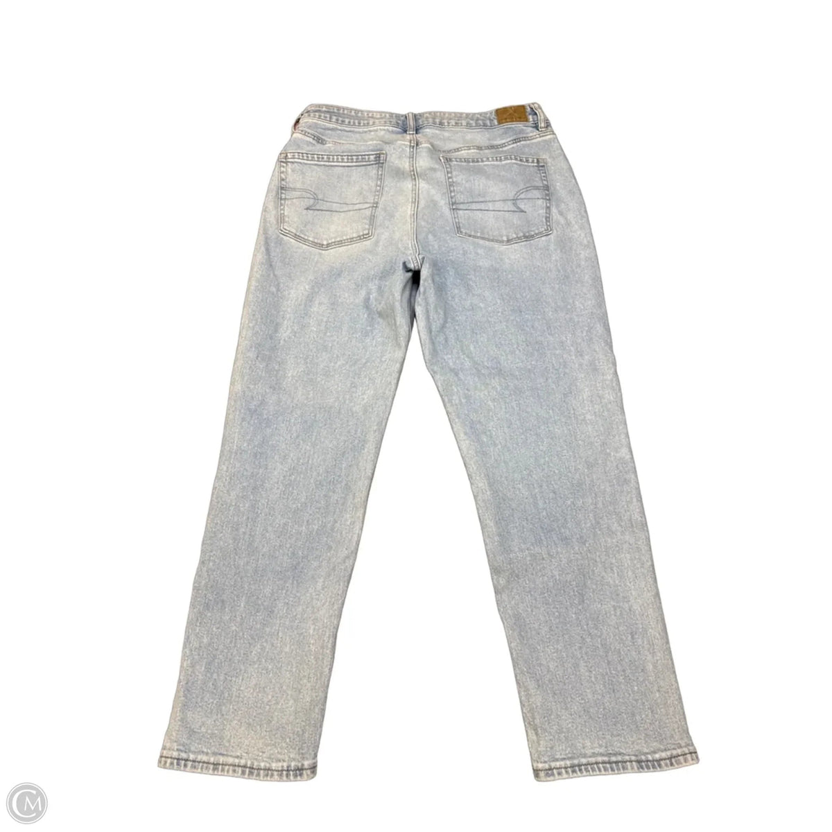 Jeans Straight By American Eagle In Blue Denim, Size: 12p